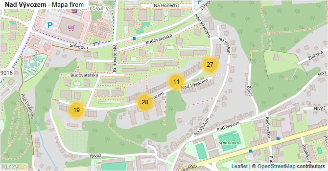 Nad Vývozem - mapa firem