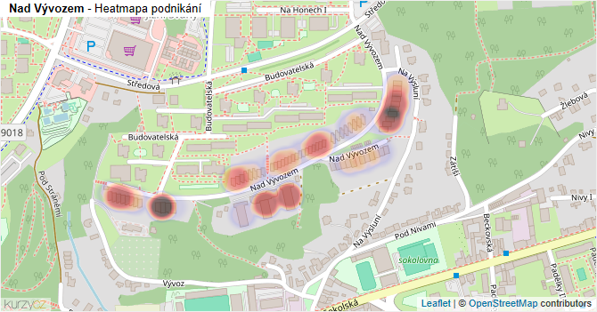 Nad Vývozem - mapa podnikání