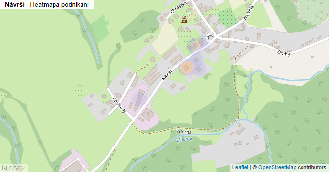 Návrší - mapa podnikání