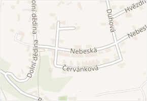 Nebeská v obci Zlín - mapa ulice