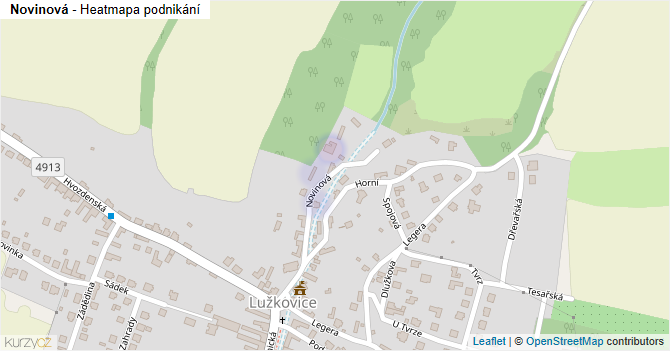 Novinová - mapa podnikání