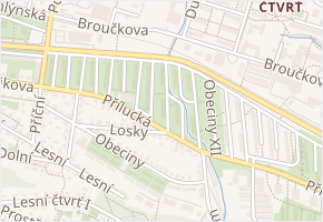 Obeciny IX v obci Zlín - mapa ulice