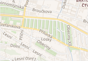 Obeciny VI v obci Zlín - mapa ulice