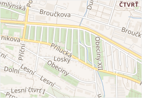 Obeciny VIII v obci Zlín - mapa ulice