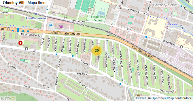 Obeciny VIII - mapa firem