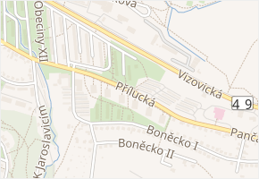 Obeciny XIX v obci Zlín - mapa ulice