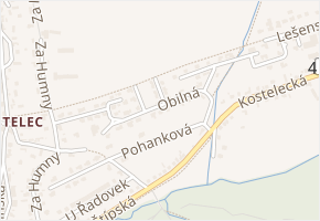 Obilná v obci Zlín - mapa ulice