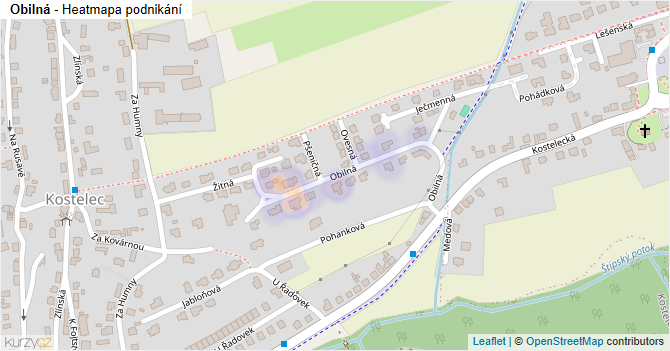 Obilná - mapa podnikání