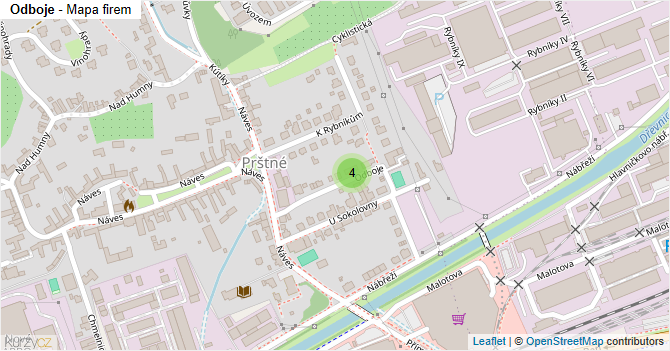 Odboje - mapa firem