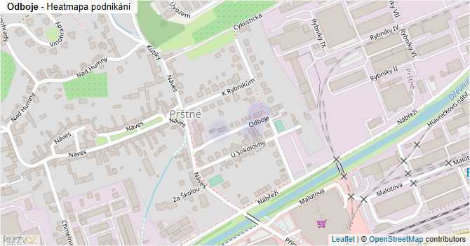 Odboje - mapa podnikání