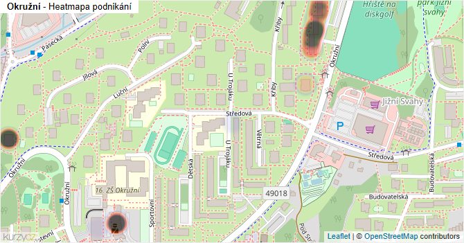 Okružní - mapa podnikání