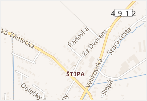 Ořechovka v obci Zlín - mapa ulice