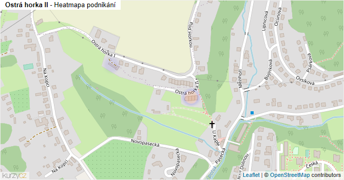 Ostrá horka II - mapa podnikání