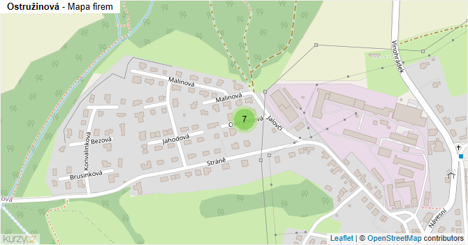 Ostružinová - mapa firem
