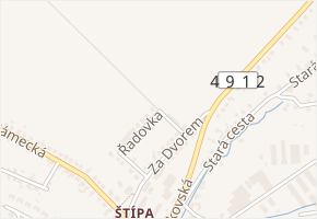 Panská cesta v obci Zlín - mapa ulice