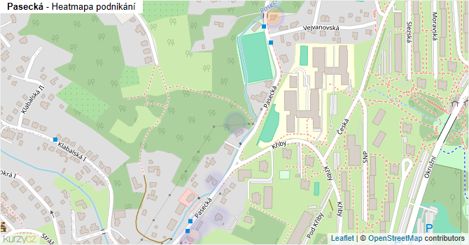 Pasecká - mapa podnikání