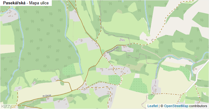 Pasekářská - mapa ulice