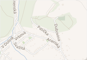 Pasíčka v obci Zlín - mapa ulice