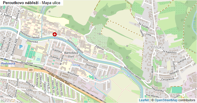 Peroutkovo nábřeží - mapa ulice