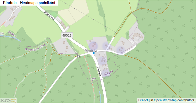 Pindula - mapa podnikání