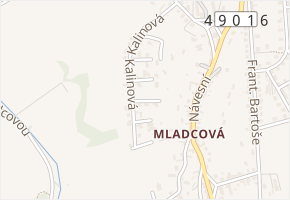 Plavuňová v obci Zlín - mapa ulice