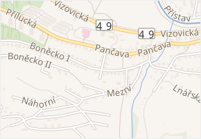 Pod Boněckem v obci Zlín - mapa ulice