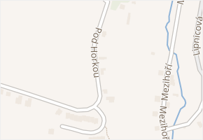 Pod Horkou v obci Zlín - mapa ulice