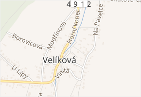 Pod Hotelem v obci Zlín - mapa ulice