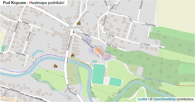 Pod Kopcem - mapa podnikání