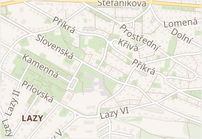 Pod Školou v obci Zlín - mapa ulice