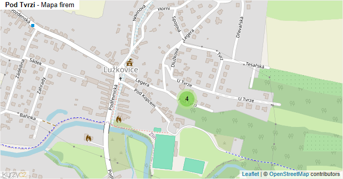 Pod Tvrzí - mapa firem