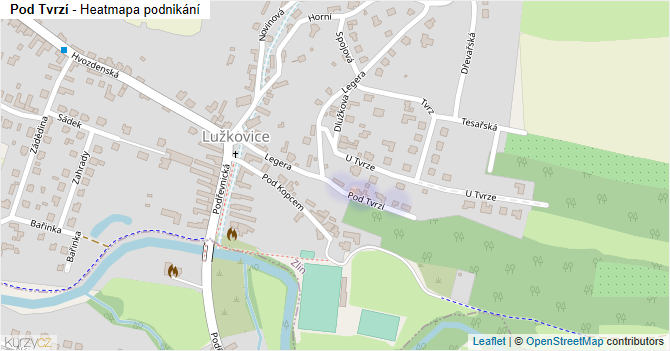 Pod Tvrzí - mapa podnikání