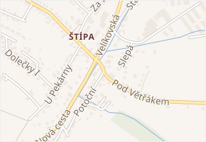 Pod Větřákem v obci Zlín - mapa ulice