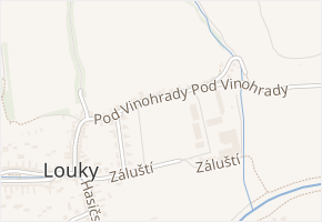 Pod Vinohrady v obci Zlín - mapa ulice