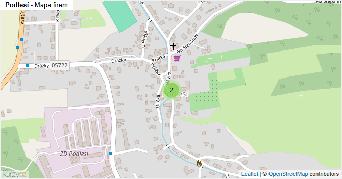 Podlesí - mapa firem