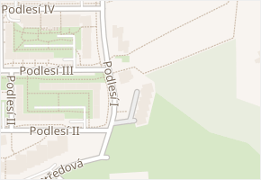 Podlesí I v obci Zlín - mapa ulice