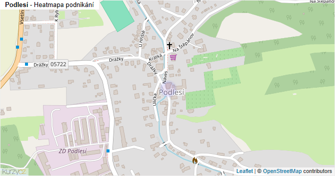 Podlesí - mapa podnikání