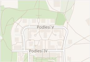 Podlesí V v obci Zlín - mapa ulice