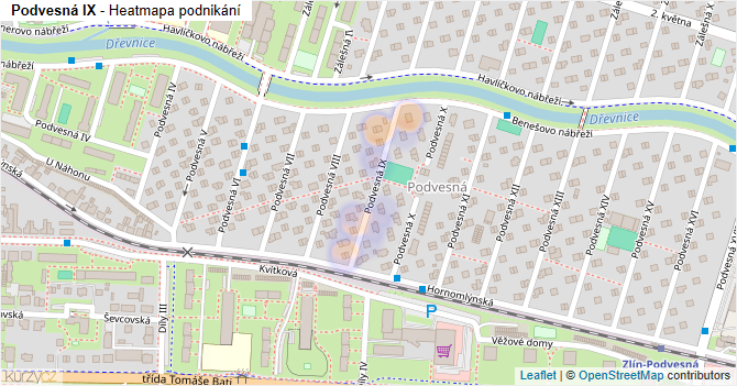 Podvesná IX - mapa podnikání