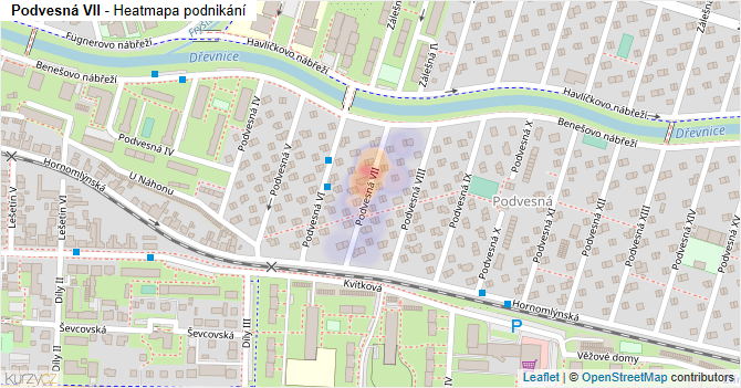 Podvesná VII - mapa podnikání