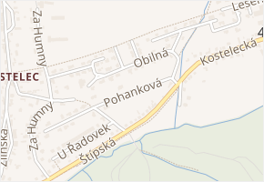 Pohanková v obci Zlín - mapa ulice