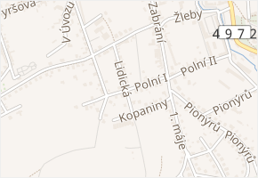 Polní I v obci Zlín - mapa ulice