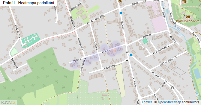 Polní I - mapa podnikání