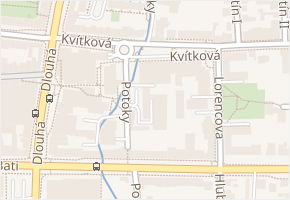 Potoky v obci Zlín - mapa ulice