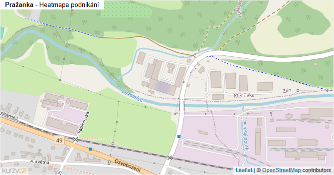 Pražanka - mapa podnikání