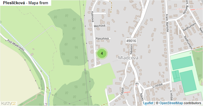 Přesličková - mapa firem