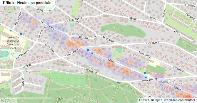 Příkrá - mapa podnikání