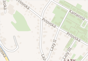 Prlovská v obci Zlín - mapa ulice
