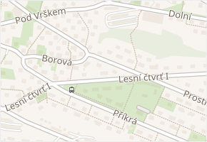 Prostřední v obci Zlín - mapa ulice
