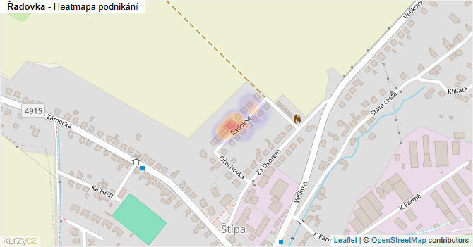 Řadovka - mapa podnikání